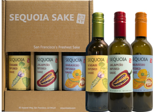 Sequoia Sake - Spicy Trio GiftBox (On sale for  $58.05 + Tax)